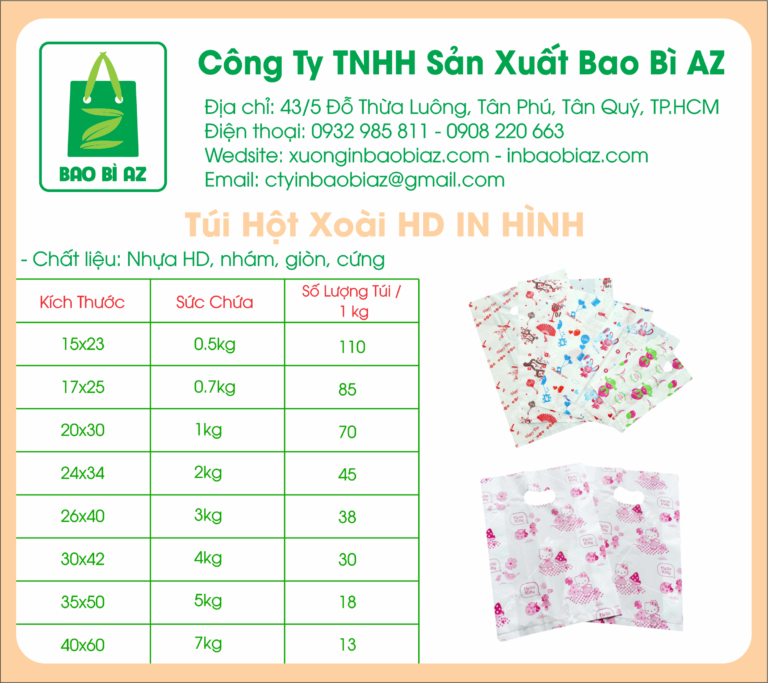 SIZE TUI HOT XOAI HD IN HINH