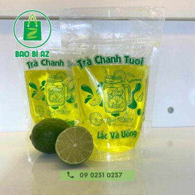 1kg tui zip dung tra chanh in san 100 105 tuisize 15x22 dung 500ml 700ml bao bi az 1