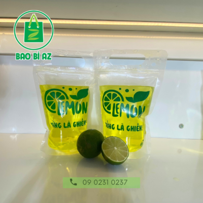 1kg tui zip dung tra chanh in san 100 105 tuisize 15x22 dung 500ml 700ml bao bi az