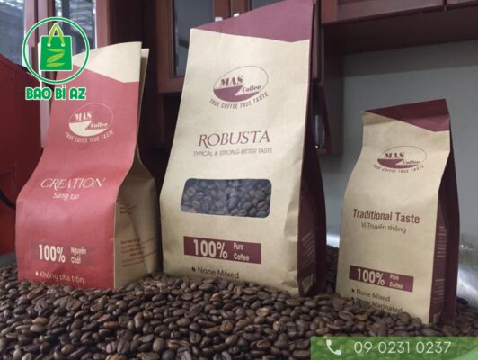 TÚI GIẤY ĐỰNG CÀ PHÊ 43 tui giay dung ca phe
