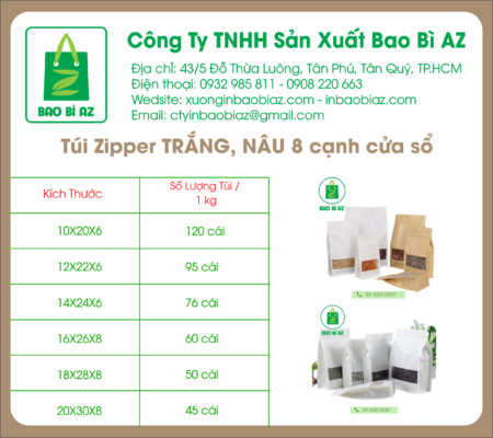 TÚI ZIPPER 8 CẠNH ĐÁY ĐỨNG CỬA SỔ 16 tui zipper 8 canh day dung cua so