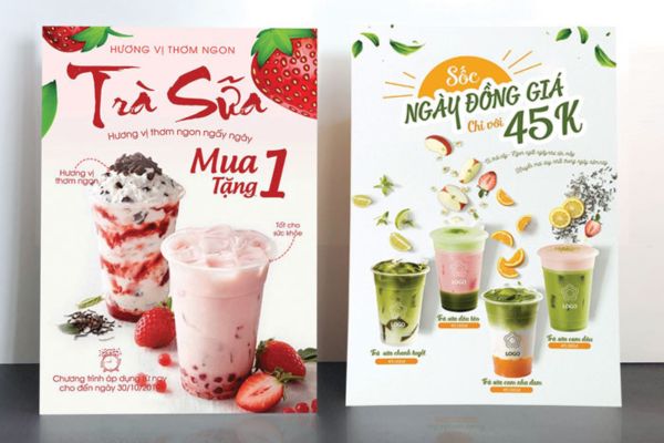 In tờ rơi quán trà sữa chuyên nghiệp thu hút khách hàng 2 Quy chuẩn thiết kế tờ rơi quán trà sữa thu hút khách hàng