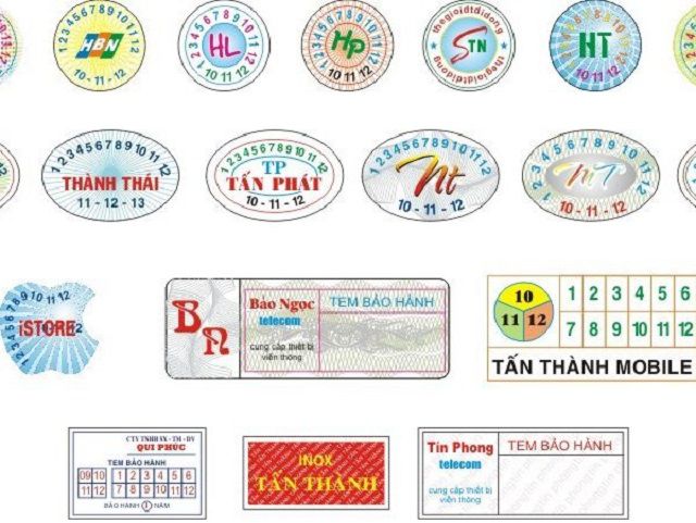 Quy cách tem dạng tròn và oval