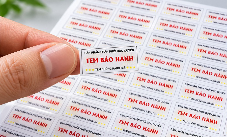 Quy cách tem dạng hình chữ nhật