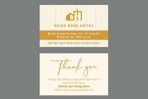 Thiết kế card visit khách sạn sang trọng khẳng định đẳng cấp thương hiệu 2 Lựa chọn chất liệu và công nghệ in ấn