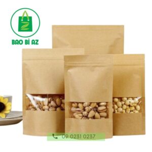Túi Zipper Giấy Cửa Sổ Tràn Đẹp, Cao Cấp Giá Xưởng